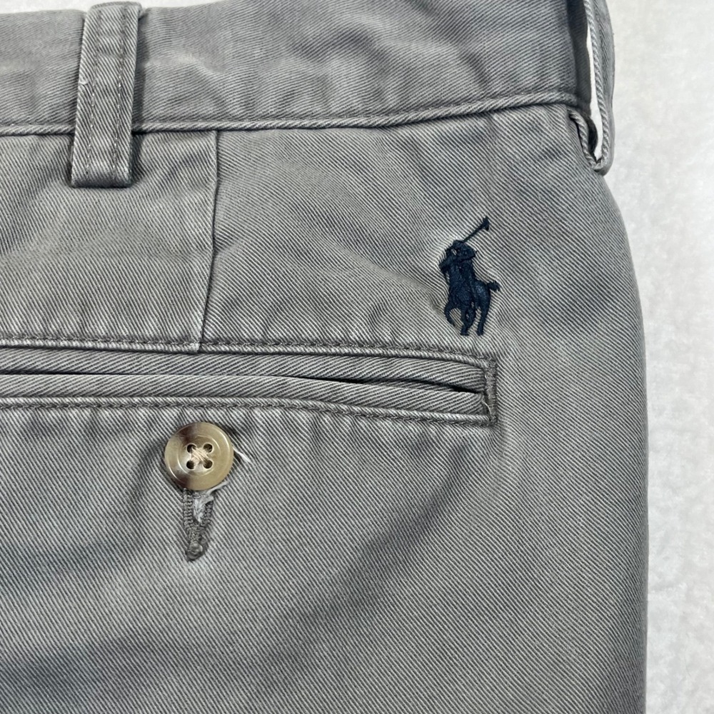 Vintage 90s Polo Ralph Lauren Preston Pant Gray Chino Classic Preppy 36x34 - Picture 6 of 11